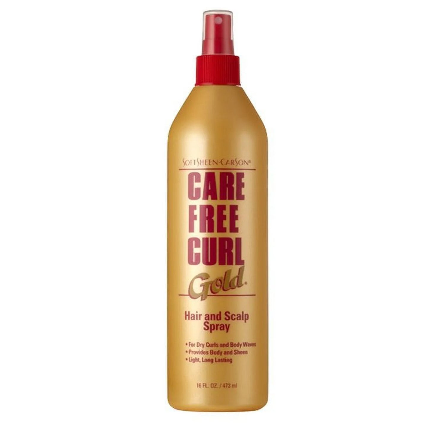 Softsheen Carson Care Free Curl- Hair and Scalp Spray (Gold) 16oz