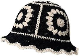 Pretty Collection Crochet Hats- Black/White
