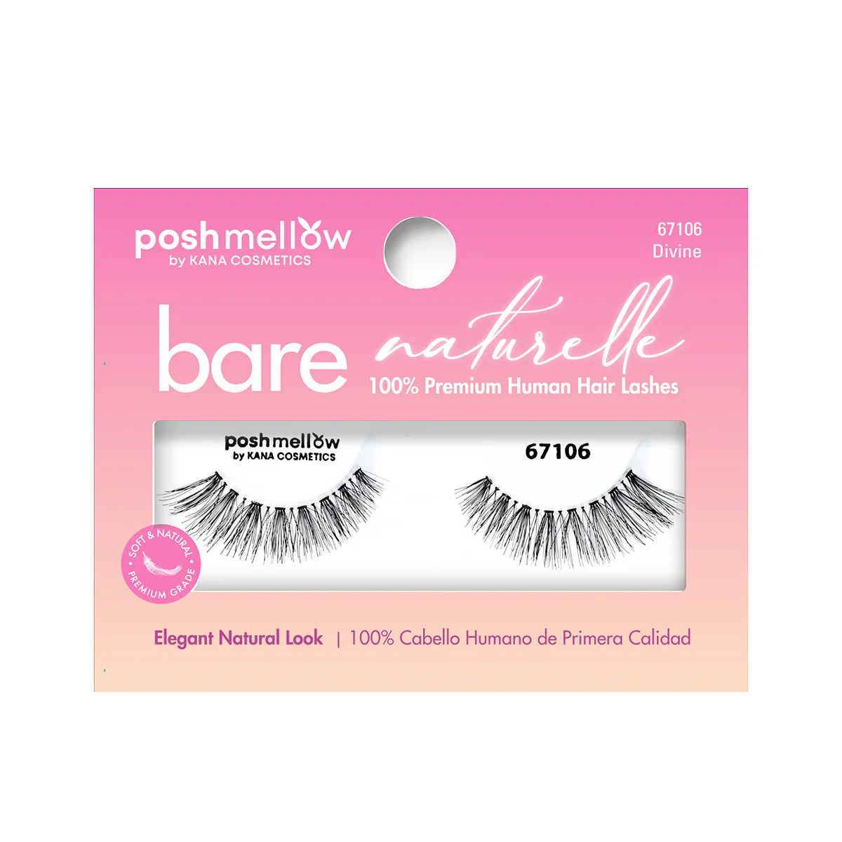 Poshmellow Bare Naturelle 100%  Human Hair Lashes